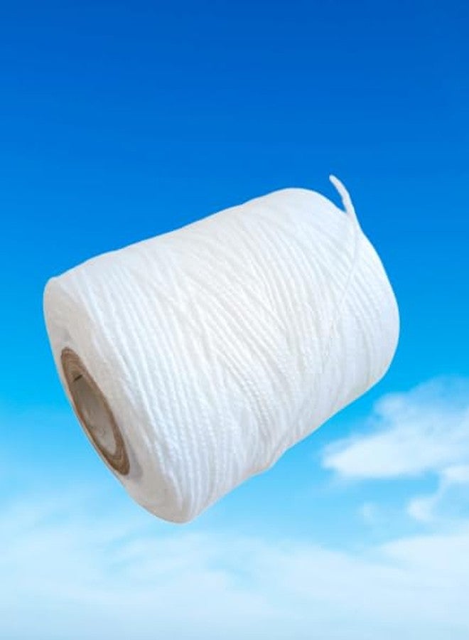 Hookcart Cotton Yarn Roll for Flower Garland & Craft Projects - White, Pack of 6 - Image 3